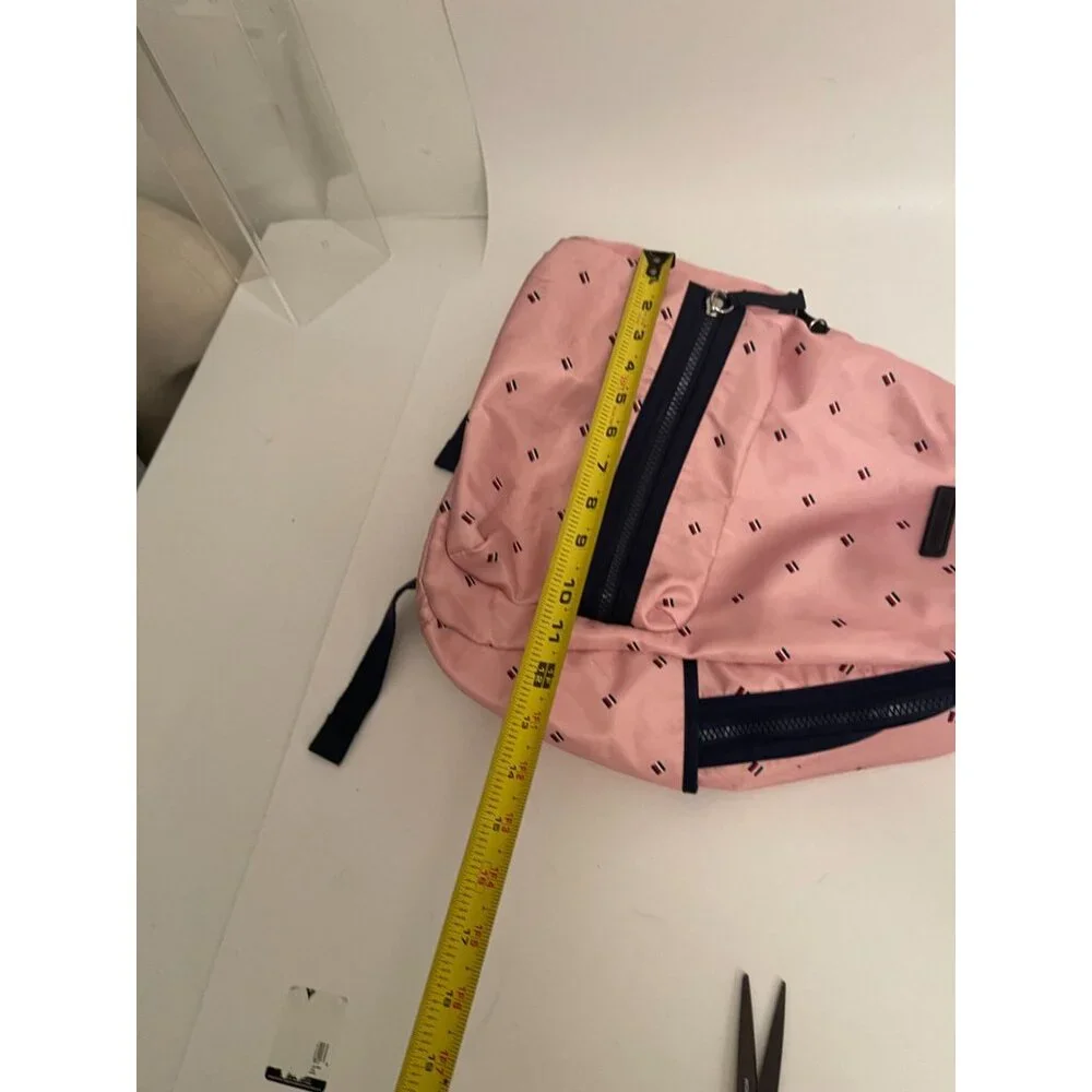 Tommy Hilfiger Pink Portland‎ Navy Blue Large Backpack Laptop Case School Bag